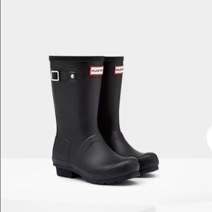 Hunter kids turquoise blue rain boots